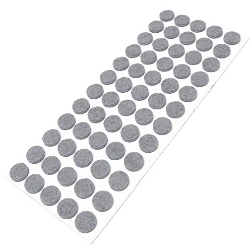 Adsamm® / 60 x Selbstklebende Filzgleiter/Grau/ø 14 mm/Rund/Möbelgleiter aus Filz mit 3.5 mm Stärke/Möbel- und Bodengleiter von Adsamm