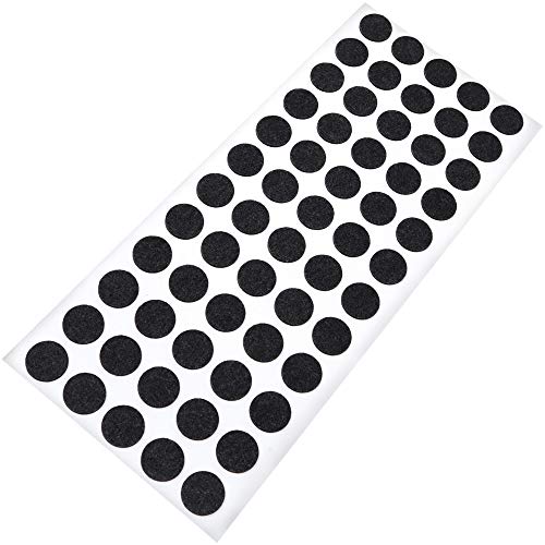 Adsamm® / 60 x Selbstklebende Filzgleiter/Schwarz/ø 14 mm/Rund / 1.5 mm dünne Selbstklebende Möbelgleiter aus Filz von Adsamm