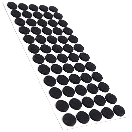 Adsamm® / 60 x Selbstklebende Filzgleiter/Schwarz/ø 14 mm/Rund/Möbelgleiter aus Filz mit 3.5 mm Stärke/Möbel- und Bodengleiter von Adsamm
