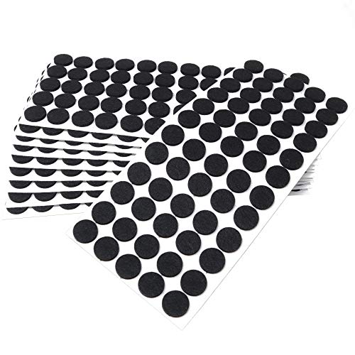 Adsamm® / 600 x Selbstklebende Filzgleiter/Schwarz/ø 20 mm/Rund/Möbelgleiter aus Filz mit 3.5 mm Stärke/Möbel- und Bodengleiter von Adsamm