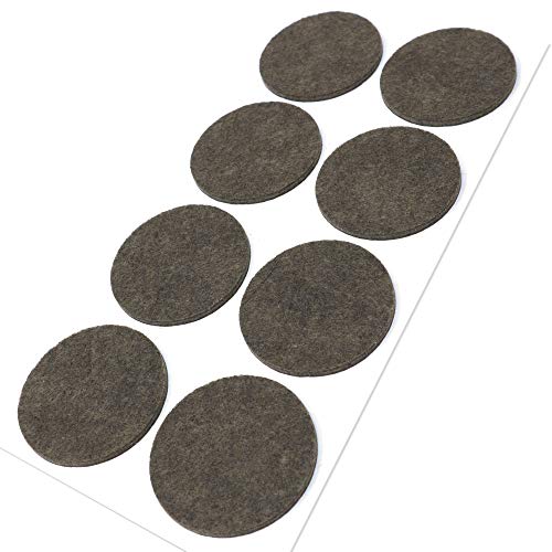 Adsamm® / 8 x Selbstklebende Filzgleiter/Braun/ø 50 mm/Rund/Möbelgleiter aus Filz mit 3.5 mm Stärke/Möbel- und Bodengleiter von Adsamm