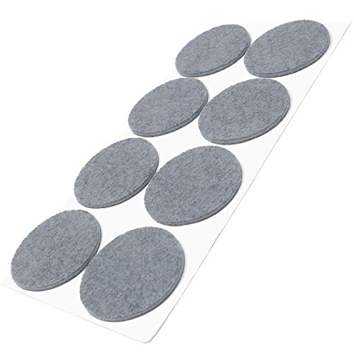 Adsamm® / 8 x Selbstklebende Filzgleiter/Grau/ø 50 mm/Rund/Möbelgleiter aus Filz mit 3.5 mm Stärke/Möbel- und Bodengleiter von Adsamm