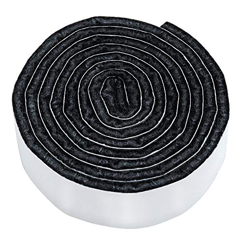 Adsamm® / 1 x selbstklebendes Filzband/Schwarz / 19x1000 mm/Streifen / 3.5 mm Starke Selbstklebende Filzstreifen/Bodengleiter zum Zuschneiden von Adsamm