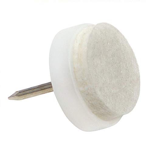 Adsamm® / 32 x Filzgleiter mit Nagel / Weiß / Ø 17 mm / rund / Möbelgleiter mit Stift in Premium-Qualität Adsamm® / 32 x Filzgleiter mit Nagel / Weiß / Ø 17 mm / rund / Möbelgleiter mit Stift in Premium-Qualität von Adsamm