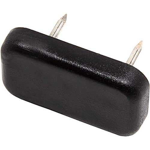 Adsamm® / 32 x Kunststoffgleiter mit 2-Nägel / Schwarz / 18x30 mm / rechteckig / Möbelgleiter mit Nagel / Möbel- und Bodengleiter von Adsamm