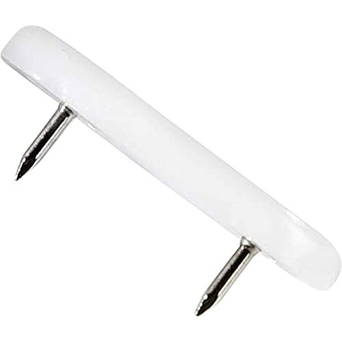 Adsamm® / 32 x Kunststoffgleiter mit 2-Nägel / Weiß / 18x44 mm / rechteckig / Möbelgleiter mit Nagel / Möbel- und Bodengleiter Adsamm® / 32 x Kunststoffgleiter mit 2-Nägel / Weiß / 18x44 mm / rechteckig / Möbelgleiter mit Nagel / Möbel- und Bodengleiter von Adsamm