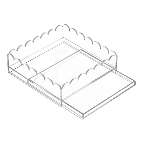 Adsfvs Acryl Tablett mit Einsatz | Acryl Präsentier Tablett Mit Schublade - Transparenter Aufbewahrungsorganizer Schreibtischdekoration für Schminktisch Couchtisch Schlafzimmer Badezimmer Küche von Adsfvs