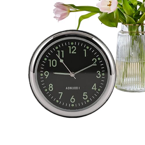 Adsfvs Analoguhr Auto | Analoger Temperatur- und Feuchtigkeitsmesser | Leuchtende Lüftungsgitter-Uhr Für Autos Wohnmobile LKWs Zuhause von Adsfvs