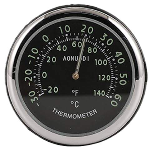 Adsfvs Auto Armaturenbrett Uhr Selbstklebend, Analoger Temperatur- und Feuchtigkeitsmesser, Leuchtende Lüftungsgitter-Uhr Für Autos Wohnmobile LKWs Zuhause von Adsfvs