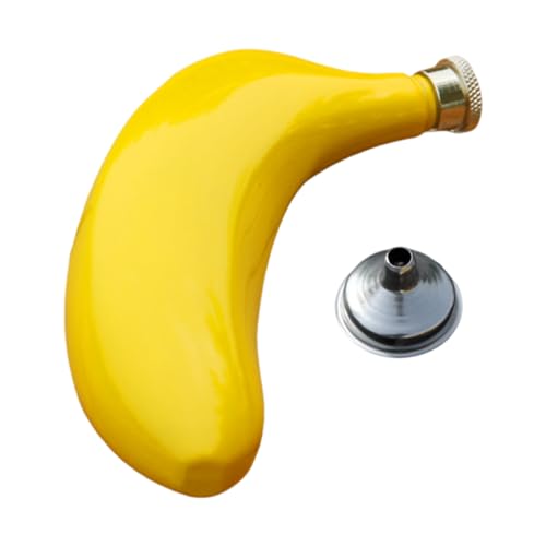 Adsfvs Bierflasche - 150 ml Bananenförmiges Champagnerglas | Rostfreie Auslaufsichere Taschenflasche Für Angeln Reisen Camping Trekking Adsfvs Bierflasche - 150 ml Bananenförmiges Champagnerglas | Rostfreie Auslaufsichere Taschenflasche Für Angeln Reisen Camping Trekking von Adsfvs