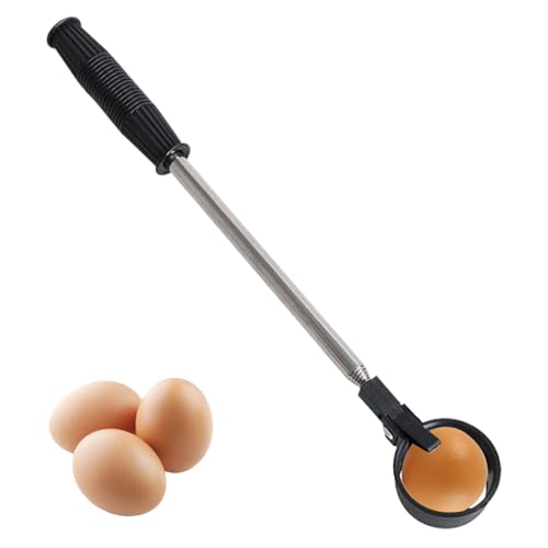 Adsfvs Eiergreifer Stab,Verlängerbarer Sammelhelfer Für Eier & Nüsse | Stahl Ausziehhilfe Für Hühnerstall Obstgarten Geflügel Nest Garten von Adsfvs