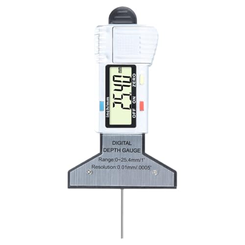 Adsfvs Reifenmessstiefe, Reifenmessertiefe - Reifenmessertiefe Digital | LCD-Display-Verschleißprüfung mit Inch MM-Umwandlung 0-25,4 mm Reichweite Messwerkzeug für Treiber Adsfvs Reifenmessstiefe, Reifenmessertiefe - Reifenmessertiefe Digital | LCD-Display-Verschleißprüfung mit Inch MM-Umwandlung 0-25,4 mm Reichweite Messwerkzeug für Treiber von Adsfvs