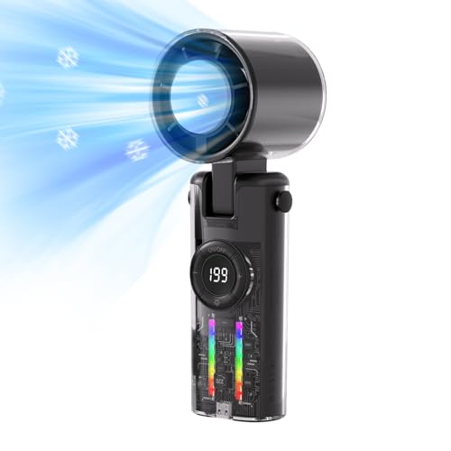Adsfvs Tragbarer Handventilator,Klappbarer Ventilator Mit Atmosphärenbeleuchtung & Tragbarem Design - Tragbarer Ventilator Mit Digitaler Anzeige Und 199 Luftstufen Für Tage Für Jugendliche Und Kinder Adsfvs Tragbarer Handventilator,Klappbarer Ventilator Mit Atmosphärenbeleuchtung & Tragbarem Design - Tragbarer Ventilator Mit Digitaler Anzeige Und 199 Luftstufen Für Tage Für Jugendliche Und Kinder von Adsfvs