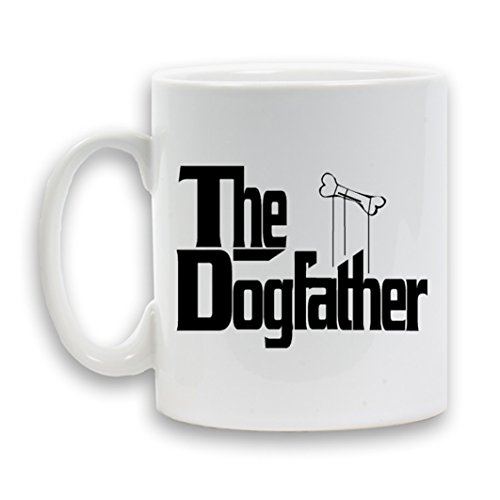 Vater (Hund mit Knochen-Design (Tasse aus Keramik Motiv: Godfather - 11 oz) schwere Keramik Becher Neuheit von Adult Gift World
