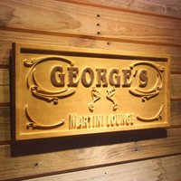 Wpa0088 Name Personalisierte Lounge Club Wine Bar Holz Graviertes Holzschild von AdvProHandMade