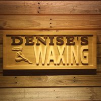 Wpa0200 Name Personalisierte Waxing Beauty Salon Holzschild Aus Holz Graviert von AdvProHandMade