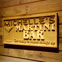 Wpa0289 Name Personalisierte Bar Cocktails Wine Club Pub Geschenke Holz Graviertes Holzschild von AdvProHandMade