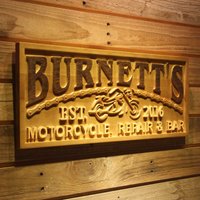 Wpa0361 Name Personalisierte Motorcycle Repair & Bar Mann Höhle Garage Geschenke Holz Graviertes Holzschild von AdvProHandMade