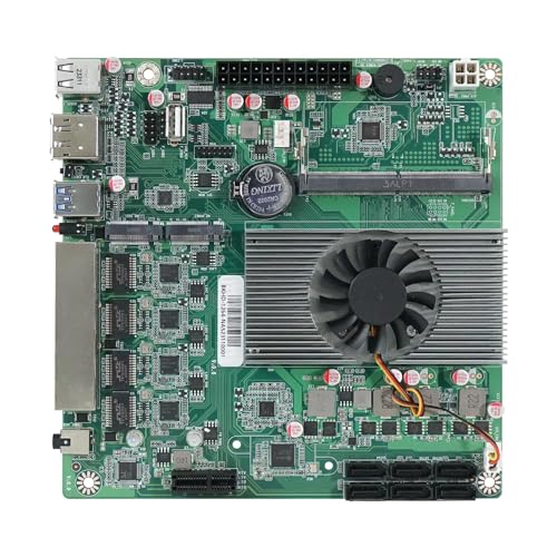 AdvanElink N150 Industrial Motherboard NAS, 4 Cores Low-Power Prozessor, 6 x SATA3.0, 1 x PCIe, 4 x 2.5G i226, 2 x M.2 NVMe, DDR5 von AdvanElink