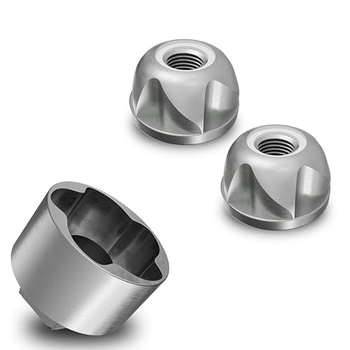 Anti-Diebstahl Muttern diebstahlhemmende Sicherheitsmutter Mutternschloss Diebstahlschutz Diebstahlsicherung M6 M8 M10 M12 Edelstahl (M8 selbstsichernd, 2 Muttern 1 Nuss) von Adventure Xperience