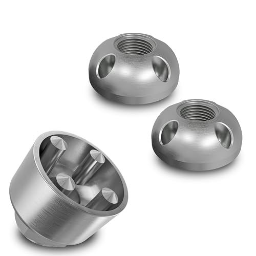 Edelstahl Anti-Diebstahl Muttern M6 M8 M10 M12 V2A diebstahlhemmende Sicherheitsmutter V2A Mutternschloss Diebstahlschutz Diebstahlsicherung 4-LOCH (2 Muttern 1 Nuss, M6) von Adventure Xperience