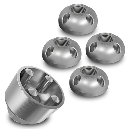 Edelstahl Anti-Diebstahl Muttern M6 M8 M10 M12 V2A diebstahlhemmende Sicherheitsmutter V2A Mutternschloss Diebstahlschutz Diebstahlsicherung 4-LOCH (4 Muttern 1 Nuss, M6) von Adventure Xperience