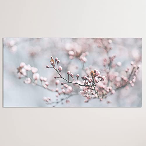 Advertising & Displays Werbecenter Berlin GmbH Leinwandbild Kirschblüte 80 x 40 cm - Modern Art - Druck auf Leinwand - moderner Kunstdruck - XXL Wandbild - Keilrahmen mit Druck von Advertising & Displays Werbecenter Berlin GmbH