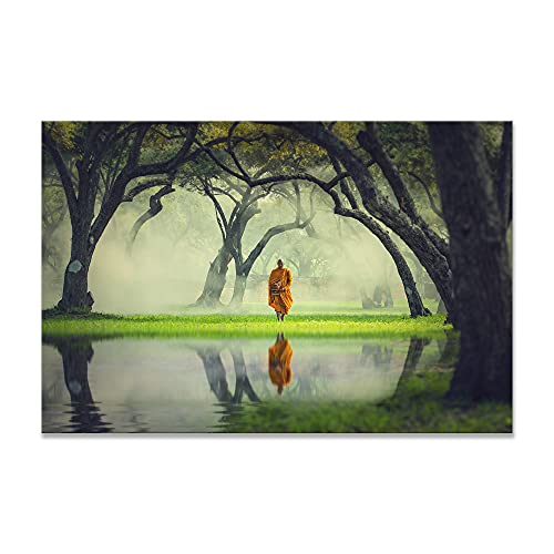 Advertising & Displays Werbecenter Berlin GmbH Leinwandbild Mönch am See Druck auf Leinwand - moderner Kunstdruck - XXL Wandbild (90 x 60 cm) von Advertising & Displays Werbecenter Berlin GmbH
