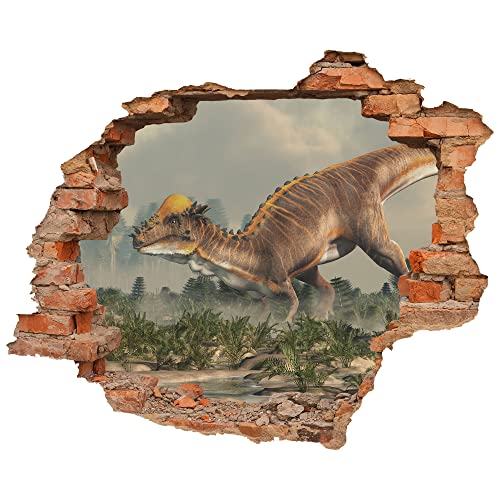 Wandtattoo - Wanddurchbruch mit Aussicht auf "Pachycephalosaurus" 90 x 74 cm (BxH) - Wandsticker von Advertising & Displays Werbecenter Berlin GmbH