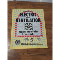 1960S Reddy Killowatt "Barn Ventilation" Poster Ländliches Elektrifizierungsprogramm - Original von AdvertisingCollector
