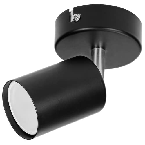 Adviti DOA SP 1 Strahler Deckenleuchte und Wandleuchte Spot GU10 IP20 (Glühbirne separat gekauft) (Schwarz) von Adviti