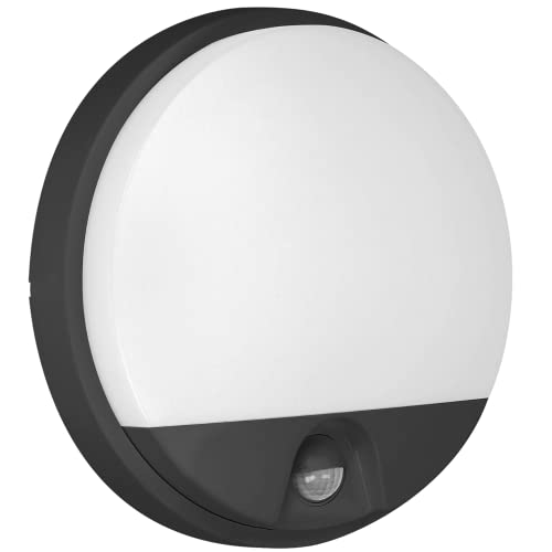 Advitit Agat Modern Aussenlampe mit Bewegungsmelder 4000K IP54 (1100lm Schwarz) von Adviti