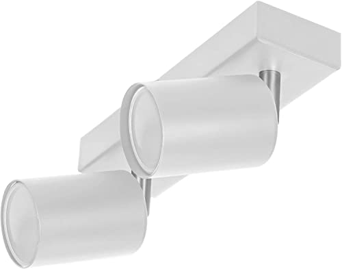 Advitit DOA SP 2 Strahler Deckenleuchte und Wandleuchte Spot GU10 max 2x 50 W IP20 (Glühbirne separat gekauft) (Weiß) von Adviti