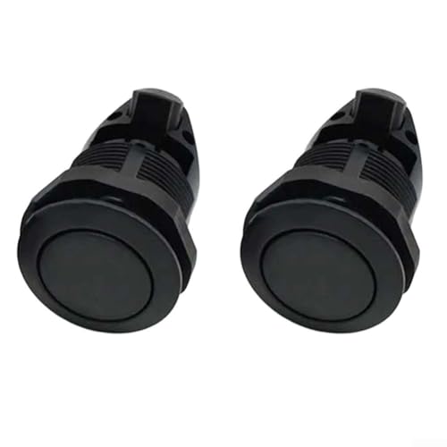 2 Druckknopfschlösser für Schränke und Yachten, einfach zu bedienen, schlüsselloses Design (schwarz) von Advokingtap
