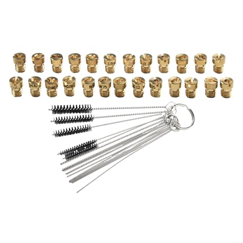 25 Stück M5 Vergaserdüsen für 55115, inklusive Reinigungsbürsten und Stiften für verbesserte Wartung 25 Stück M5 Vergaserdüsen für 55115, inklusive Reinigungsbürsten und Stiften für verbesserte Wartung von Advokingtap