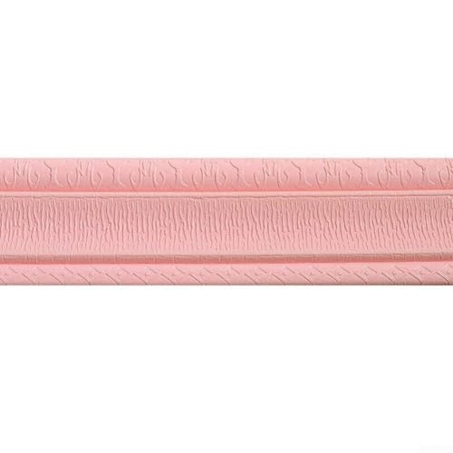 3D-Schaumstoff-Bordürenaufkleber für DIY-Heimdekoration, wasserdichte Zierleiste für Wände und Ecken (Rosa) von Advokingtap