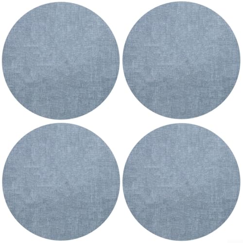 4 Stück PVC Tischsets für Tischschutz, runde Form und leicht zu reinigen für den täglichen Gebrauch (Blau) von Advokingtap