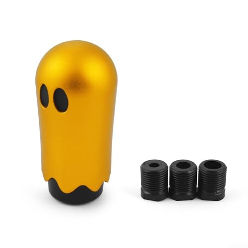 86 mm Schaltknauf für Autos, lustiges einzigartiges Design, mit 3 Adaptern für 8 mm, 10 mm, 12 mm (Gold) von Advokingtap