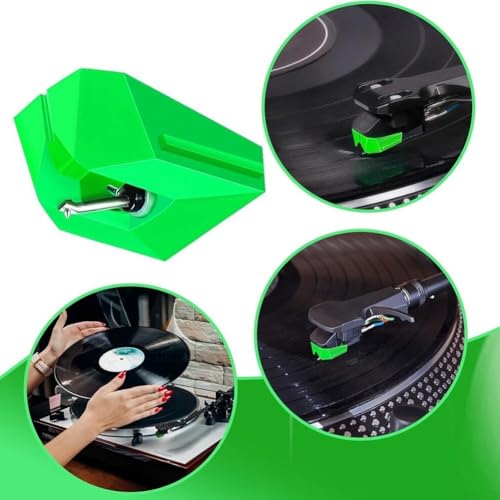 ATN95E Stylus Nadel Ersatz Kompatibel mit Für AudioTechnica VM95 Series Patronen für AT LP120X USB Plattenspieler Inklusive Reinigungsbürste (Grün) von Advokingtap