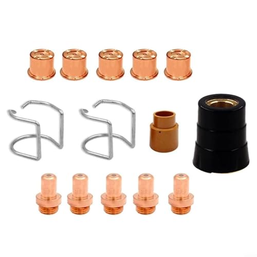 Advokingtap 14-teiliges Plasmaschneider-Verbrauchsmaterial-Set mit Kupferelektroden-Düsen, für Eastwood für Versa Cut 60 CB70 Taschenlampe von Advokingtap