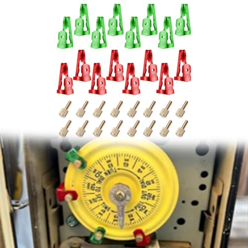 Advokingtap 16 Stück 156T1978A Pool-Timer-Schalter-Ersatz-Set, kompatibel mit InterMatic T100 Serie T101 T102 T103 T104 (rot + grün) von Advokingtap