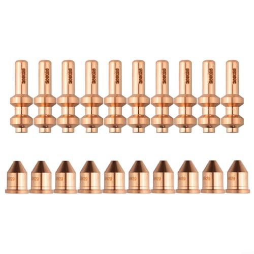 Advokingtap 20 Stück für Miller Spectrum 875 Plasmaschneider Verbrauchsmaterialien-Set, 10 Elektroden 256026, 10 Spitzen 249929 für XT60 von Advokingtap