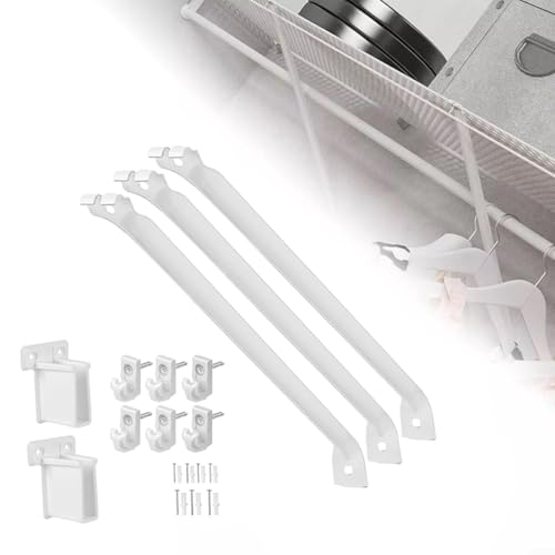 Advokingtap 30,5 cm Draht-Regalhalterungs-Set mit 6 Draht-Regalklammern und 2 Endhalterungen, einfach zu installieren Advokingtap 30,5 cm Draht-Regalhalterungs-Set mit 6 Draht-Regalklammern und 2 Endhalterungen, einfach zu installieren von Advokingtap