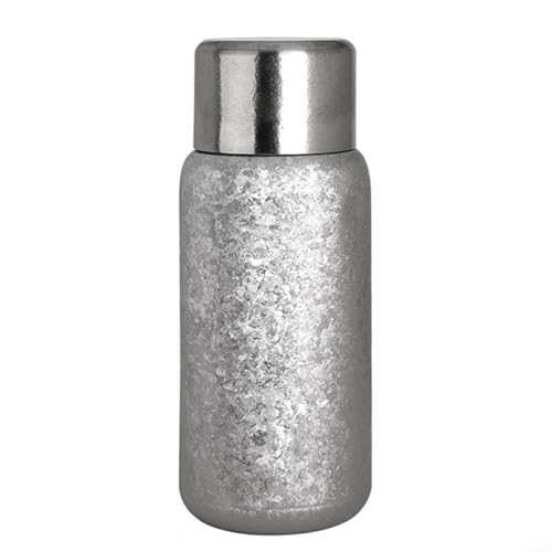 Advokingtap 450ML Doppelwandige Ti-Legierung Tee Flasche Ultraleicht Camping Tasse Tragbare Isolierte Wasserflasche (Silber) von Advokingtap