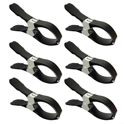 Advokingtap 6/12 Stück 11,9 cm Poolabdeckungs-Clips aus Edelstahl für oberirdische Schwimmbad-Winterabdeckung mit Schutzhülle (schwarz 6) von Advokingtap