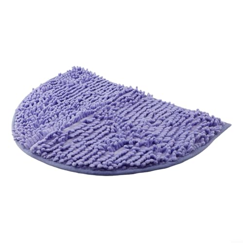 Advokingtap Halbrunder Chenille-Badematte, rutschfest, saugfähig, für Badezimmer, Duschvorleger, Innenbereich, Bodenteppich, 40 x 60 cm (Beige) von Advokingtap
