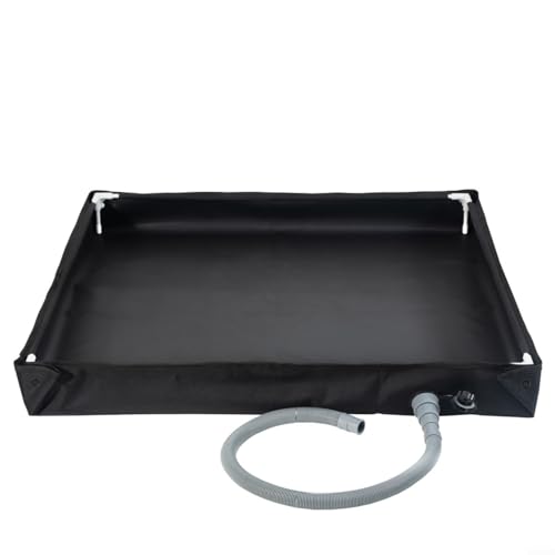 Advokingtap Kompakter Duschboden mit effektiver Drainage für den Außenbereich, perfekt für Wohnmobile und Camping (schwarz) von Advokingtap