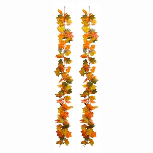Advokingtap Künstliche Herbst-Ahornblatt-Girlande für Wand, Tür oder Fenster, Seiden-Herbstblätter für Zuhause oder Thanksgiving (36–36) von Advokingtap