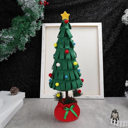 Advokingtap Künstlicher Mini-Desktop-Baumschmuck, rotgrün, Tischdekoration, 43 x 13 cm (grün) von Advokingtap