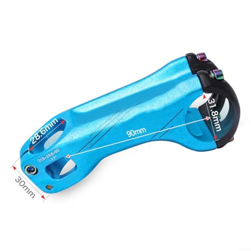 Advokingtap Lenkervorbau für Mountainbike, Rennrad, 31,8 mm, Aluminiumlegierung, 17 Grad, Gabelhalterung, 90 mm (blau) von Advokingtap
